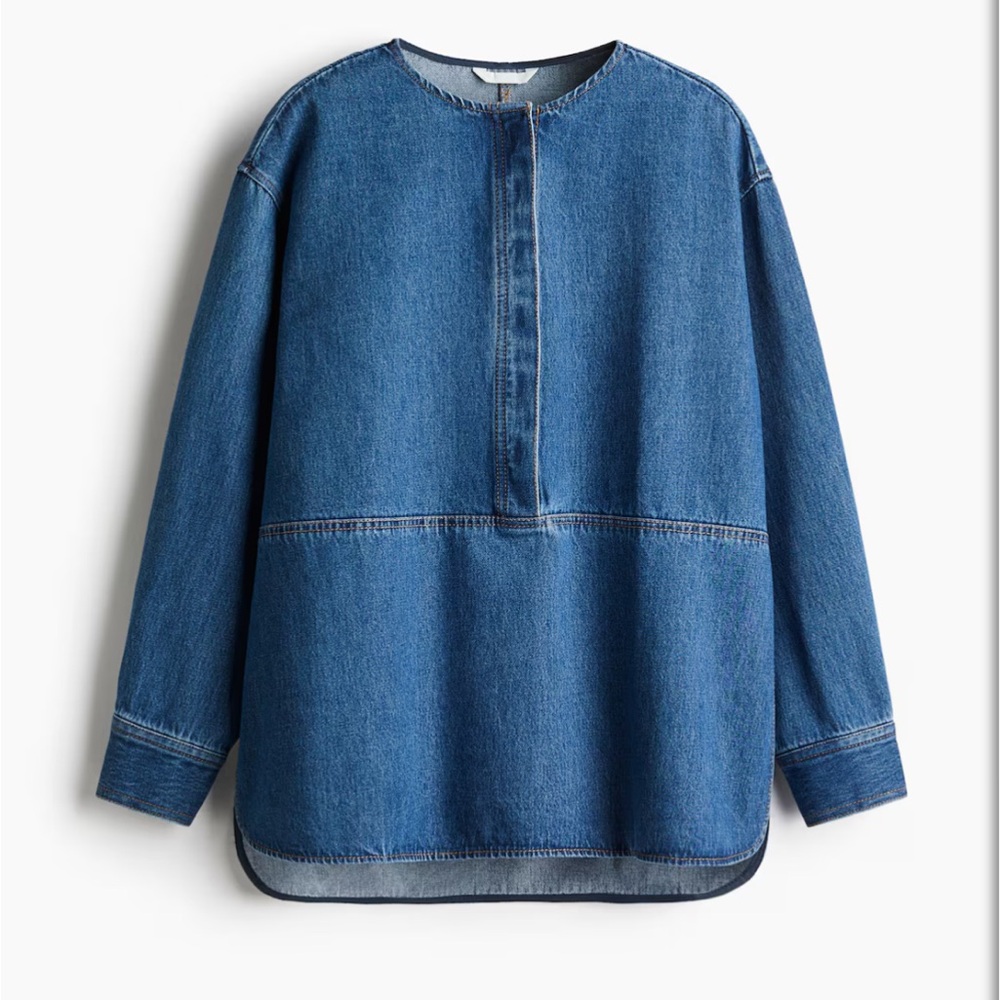 H&M Blue Denim Top